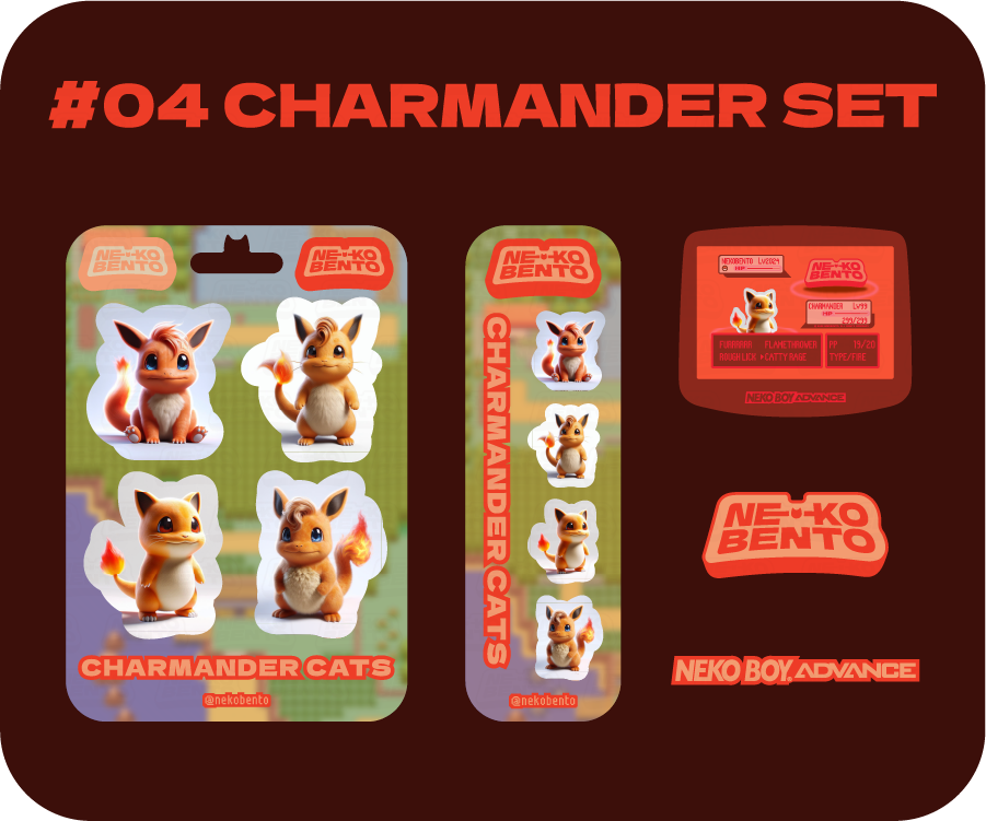 Neko Bento: set Charmander