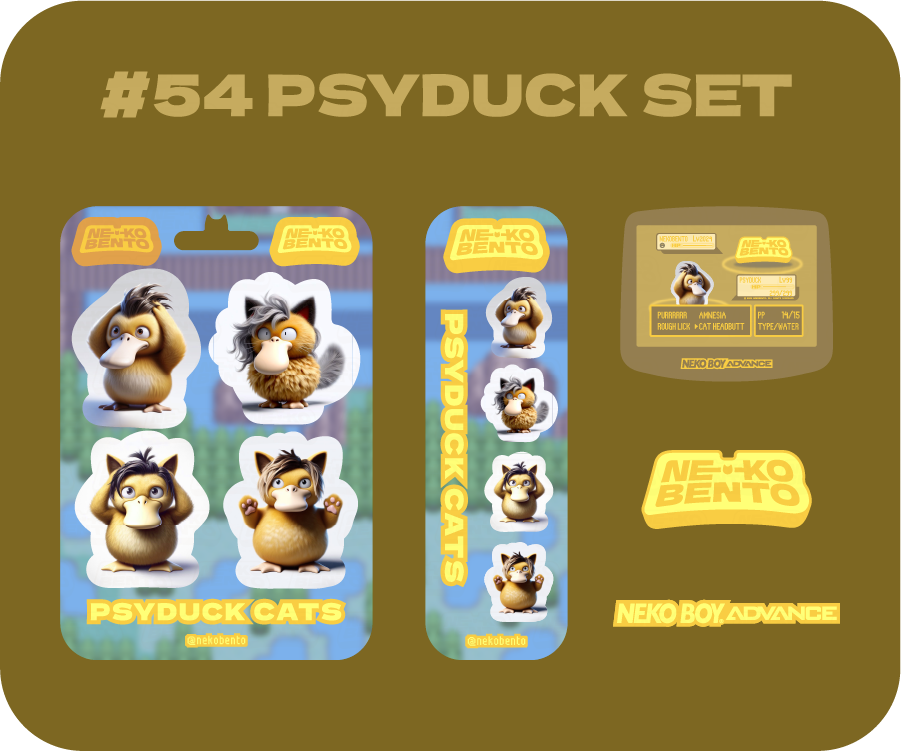 Neko Bento: set Psyduck